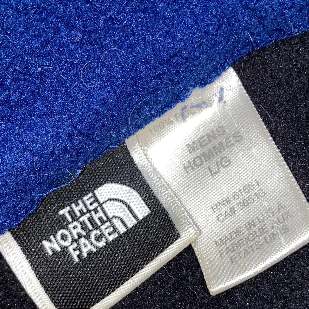 Vintage The North Face Fleece Vest Men's Large Black/Blue USA Made Hiking Vest